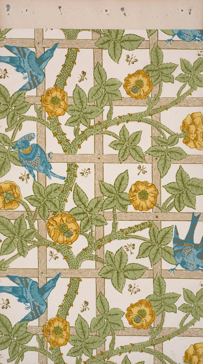 Lugas. Tapéta, 1862. alkotó: William Morris