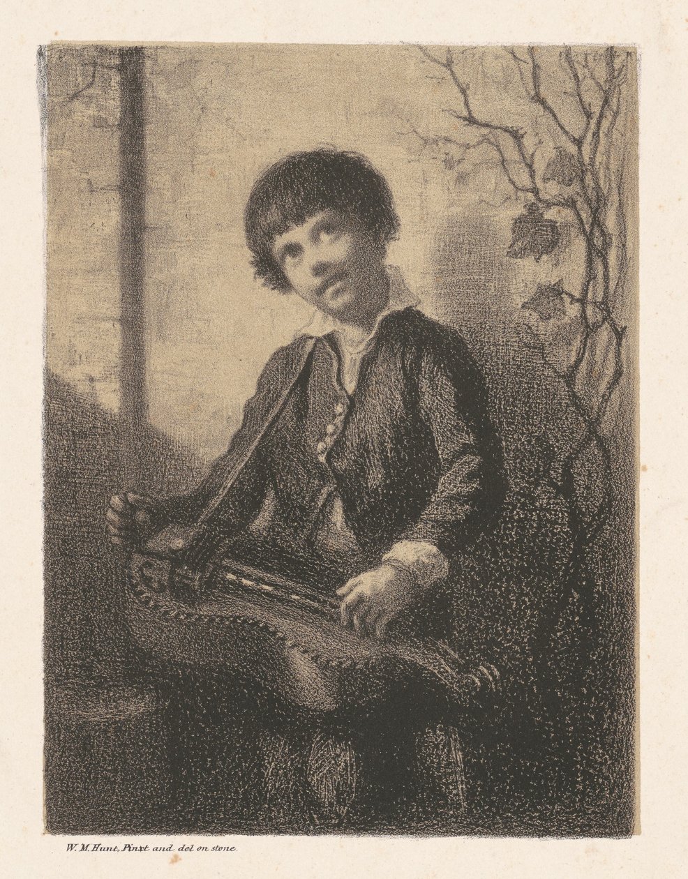 A Hurdy-Gurdy Boy alkotó: William Morris Hunt