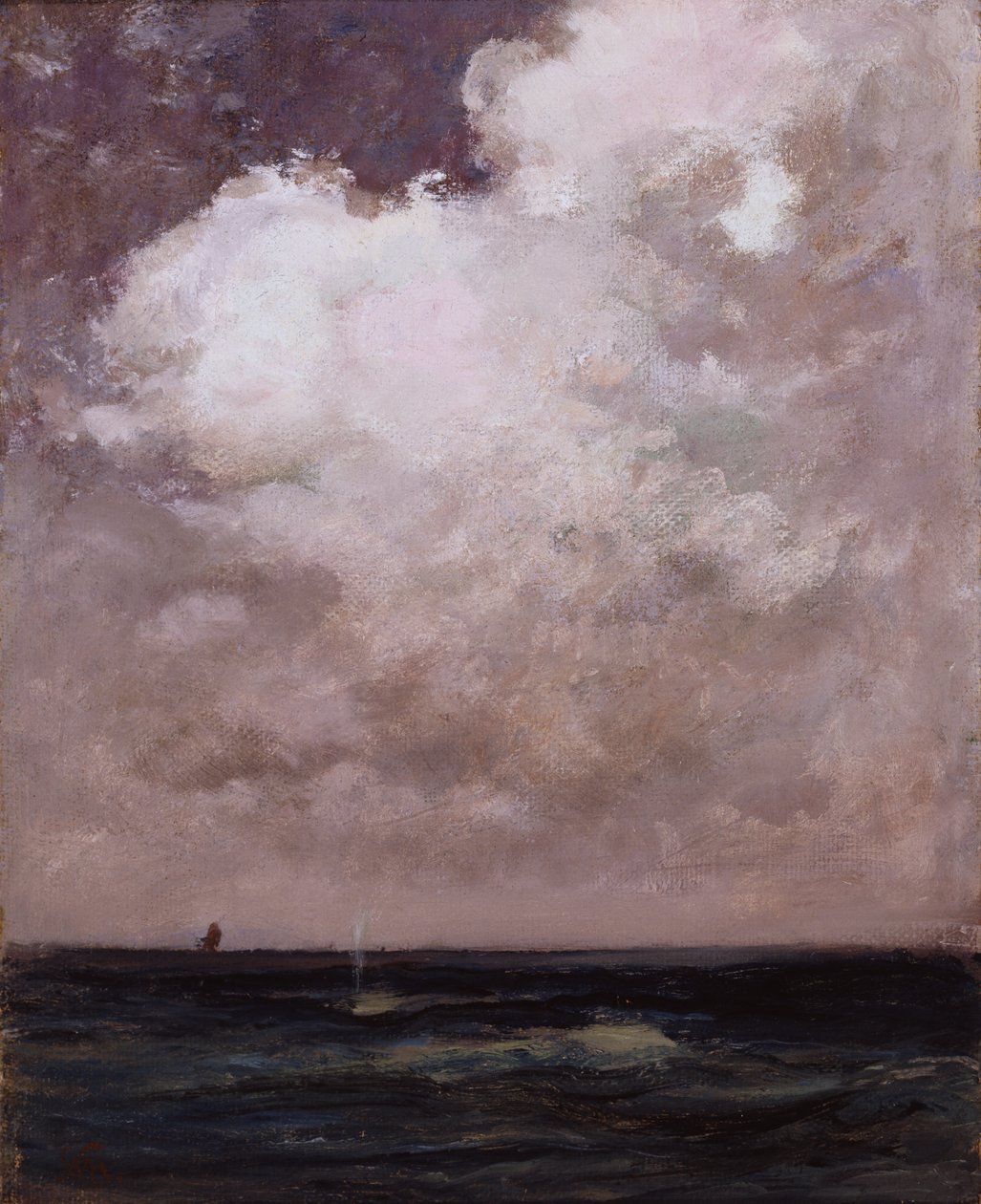 The Spouting Whale, kb. 1870. alkotó: William Morris Hunt