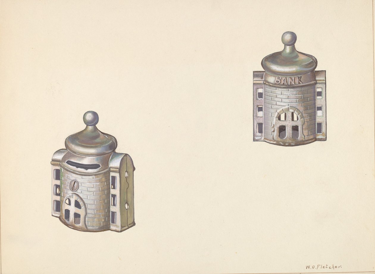 Bizánci kupola érmebank, Kr. e. 1938. alkotó: William O. Fletcher