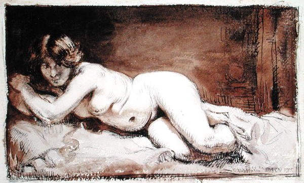Meztelen női figura alkotó: William Orpen