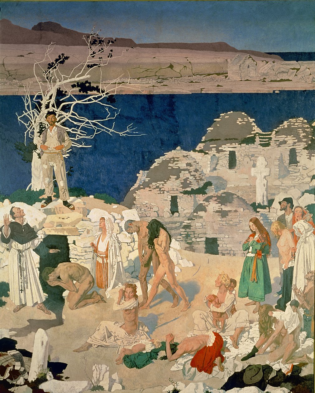 A szent kút, 1916 (tempera, vászon) alkotó: William Orpen