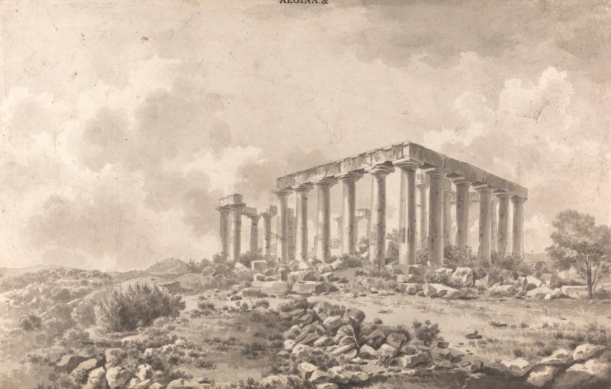 Jupiter Panhellenios temploma Aeginában alkotó: William Pars