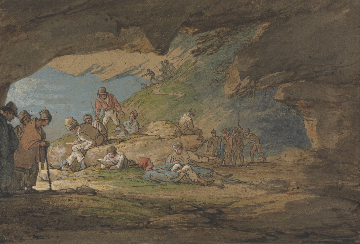 Barlang napfényben, alakokkal alkotó: William Payne