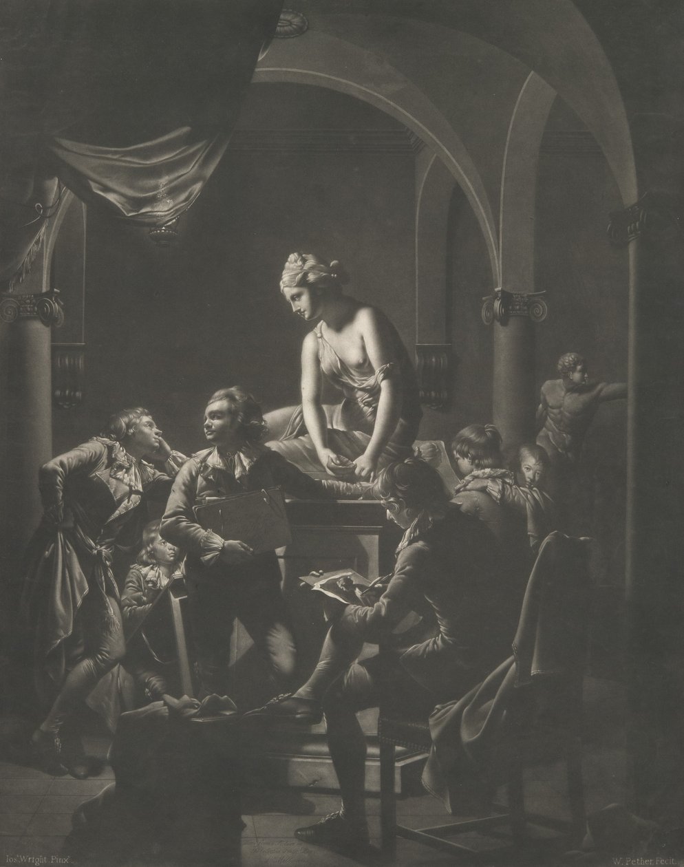 Lámpafényes Akadémia, 1772. február 20. alkotó: William Pether