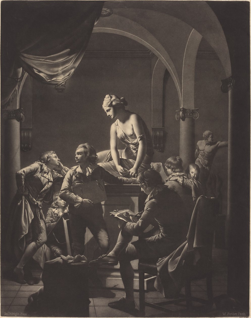 Lámpafény Akadémia alkotó: William Pether after Joseph Wright