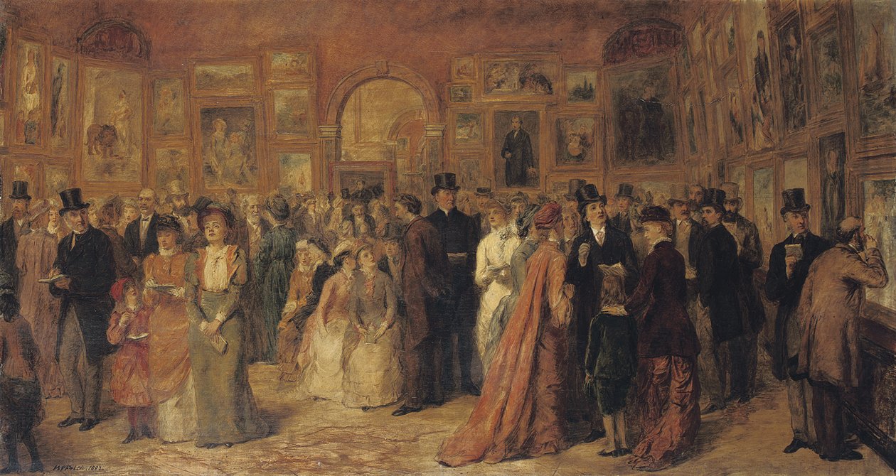 A privát nézet, 1881, 1882 alkotó: William Powell Frith