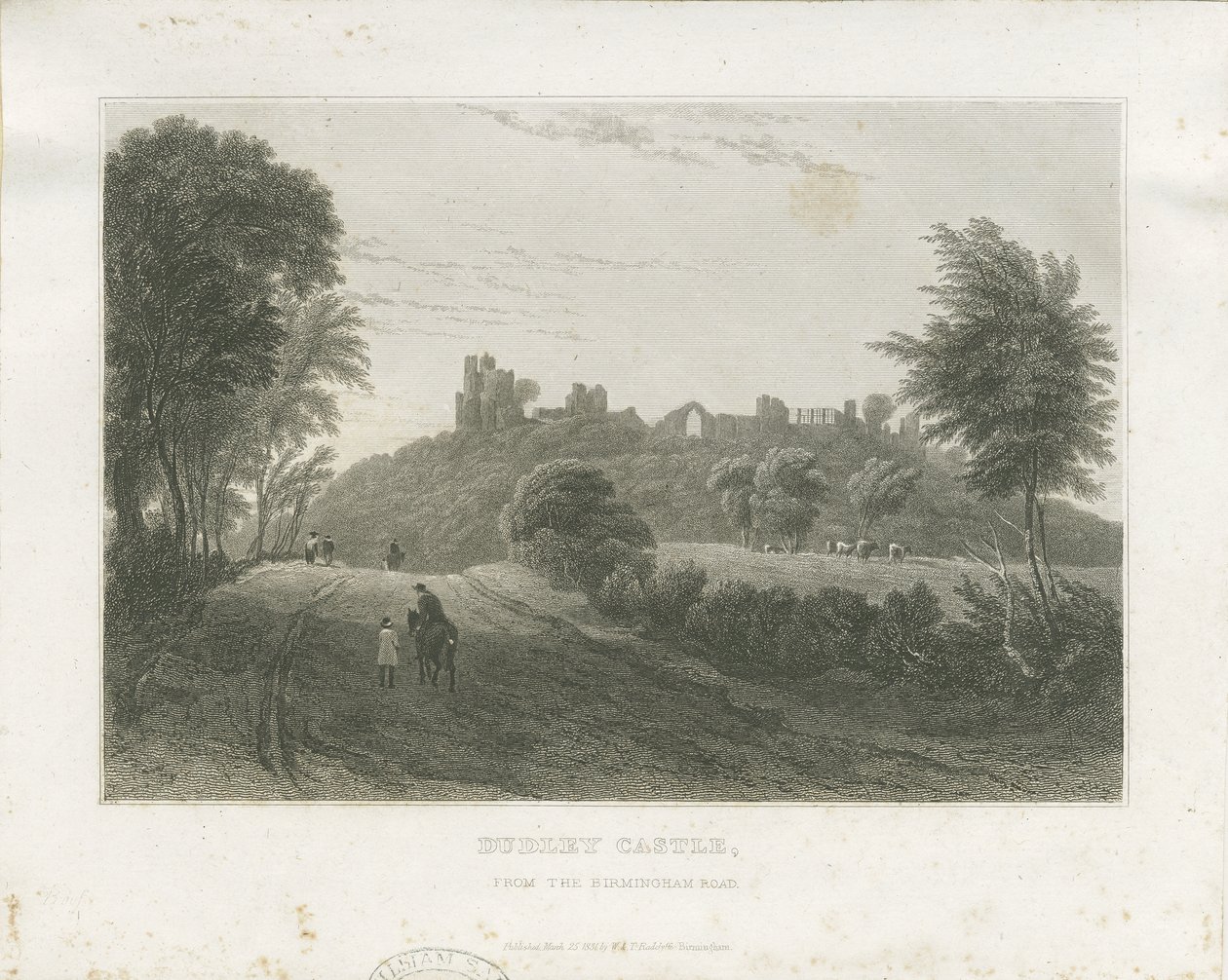 Dudley kastély: acélmetszet, nd [c1831] (nyomtatás) alkotó: William Radclyffe