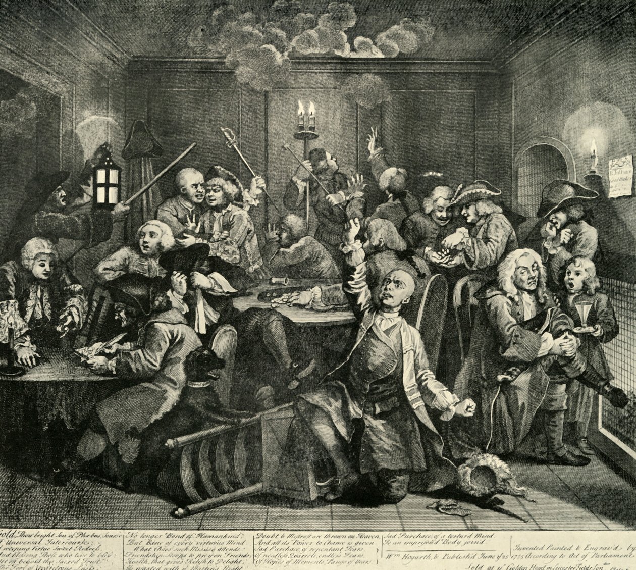 Szerencsejáték a Whites Clubban, 1734, 1925. alkotó: William Radclyffe
