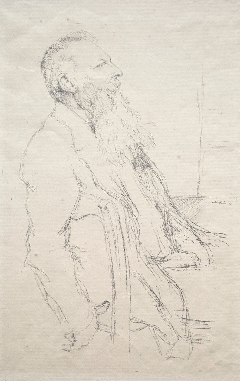 Auguste Rodin, 1897. alkotó: William Rothenstein