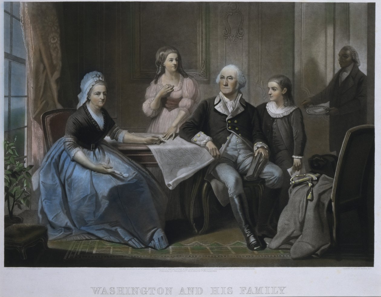 Washington és családja alkotó: William Sartain