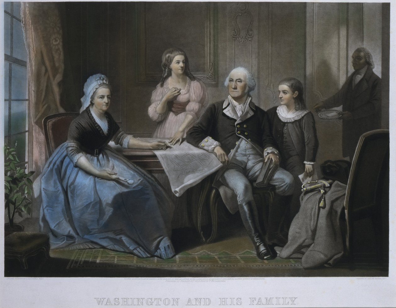 Washington és családja alkotó: William Sartain