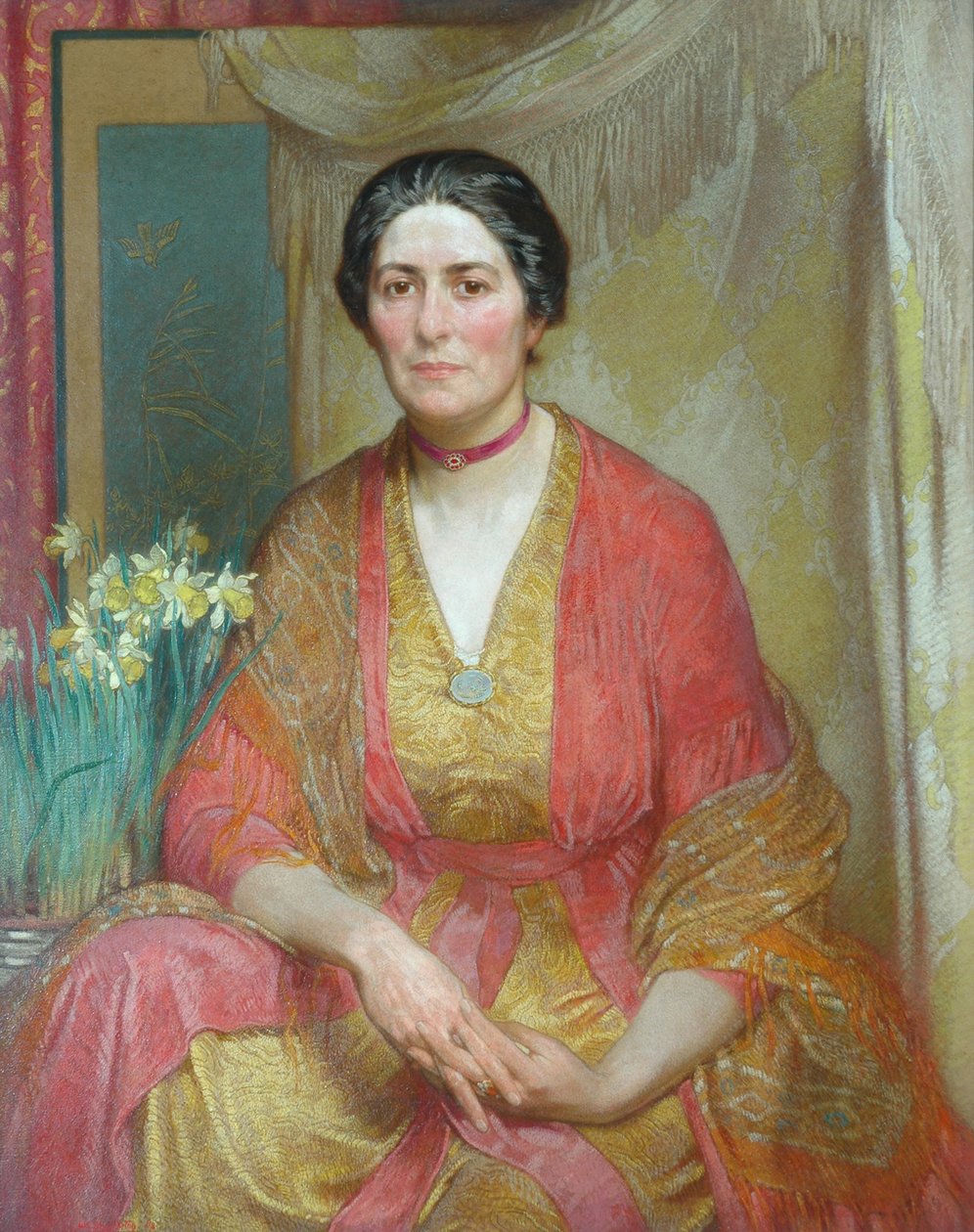 A művész feleségének portréja alkotó: William Shackleton