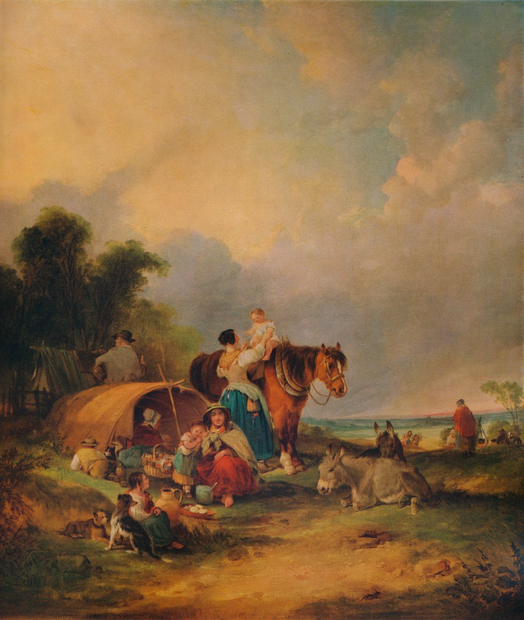Egy cigánytábor, c1788 alkotó: William Shayer