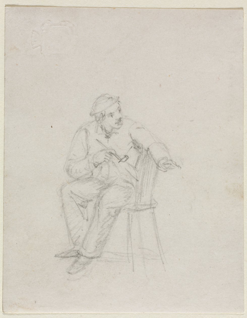 Férfi pipázik alkotó: William Sidney Mount