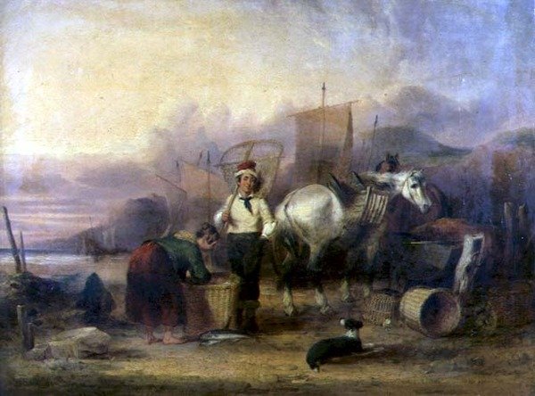 Fisherfolk a tengerparton alkotó: William Snr. Shayer