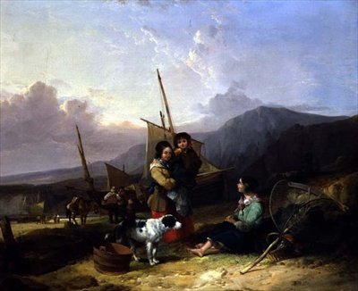 Fisherfolk a tengerparton alkotó: William Snr. Shayer