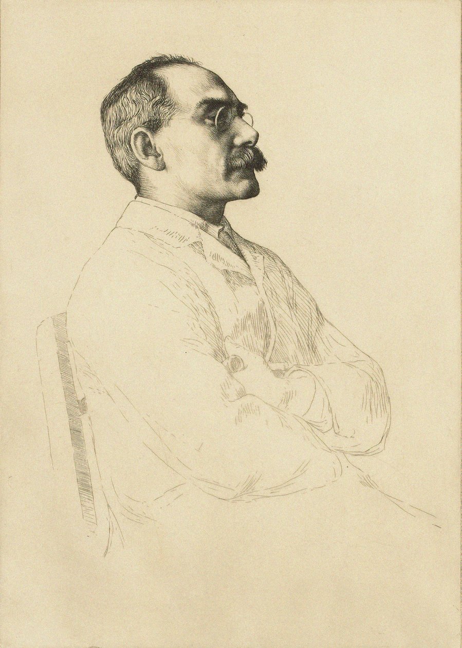 Rudyard Kipling portréja 1865-1936. alkotó: William Strang