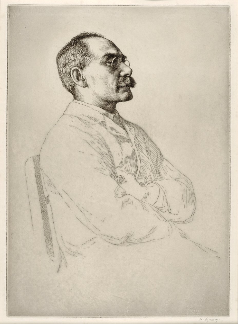 Rudyard Kipling (1865 - 1936), kocsma. 1898 alkotó: William Strang