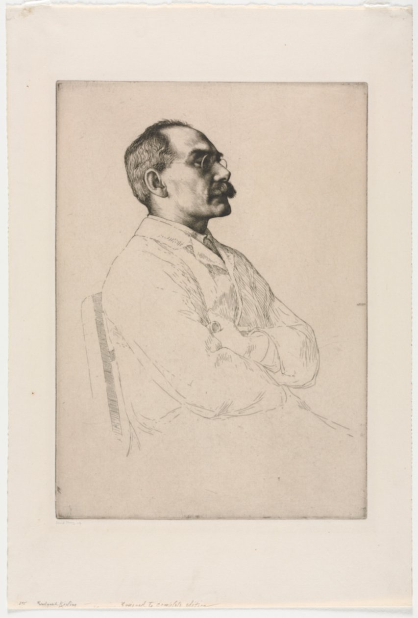 Sir Rudyard Kipling, 1898. alkotó: William Strang