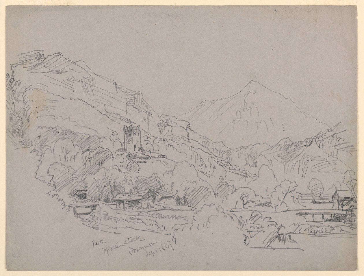 Táj, Meiringen, Svájc alkotó: William Trost Richards