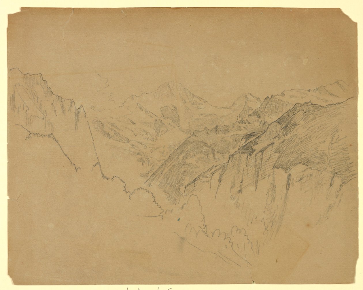 Tájtanulmány, Lauterbrunnen, Svájc alkotó: William Trost Richards