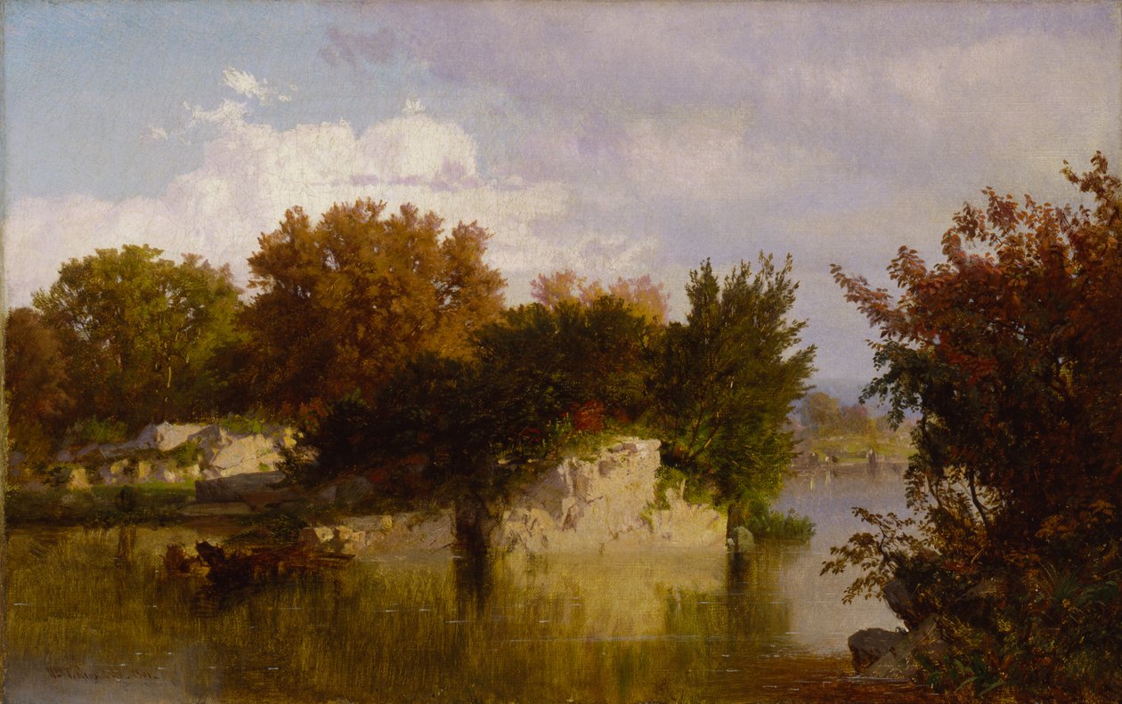 Fák a patak mentén ősszel alkotó: William Trost Richards