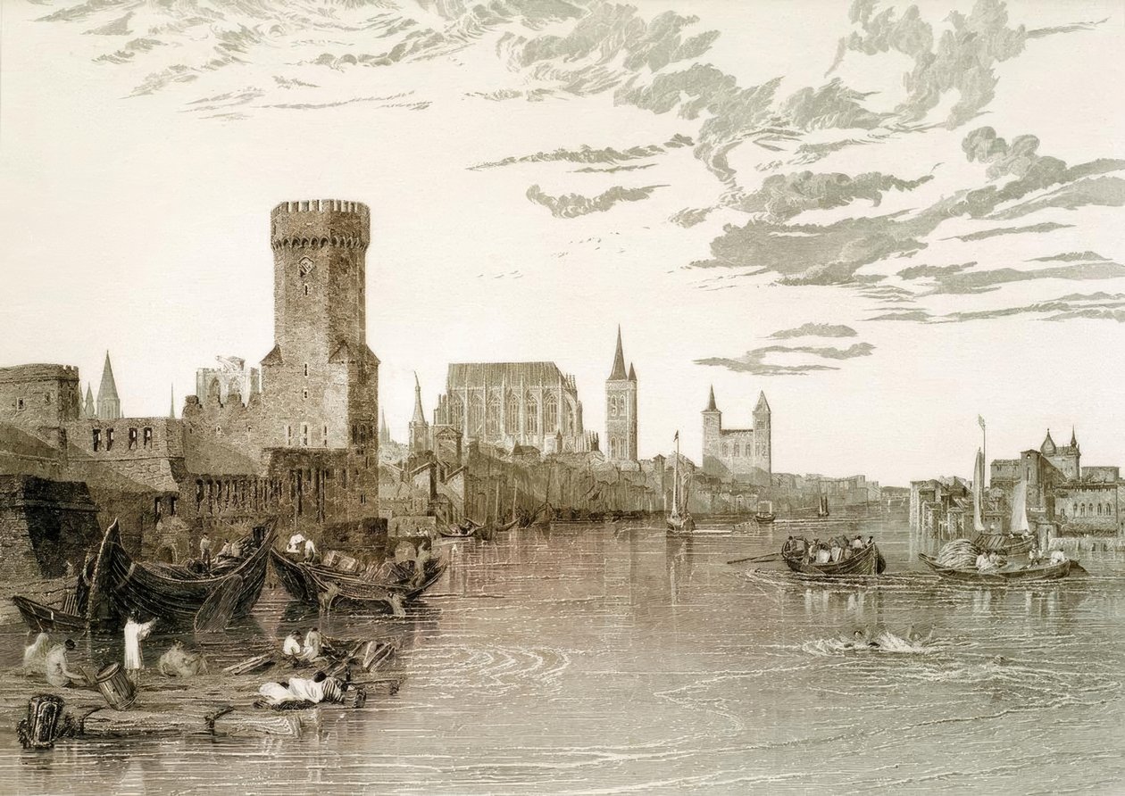 Köln a folyó felől nézve alkotó: Joseph Mallord William Turner