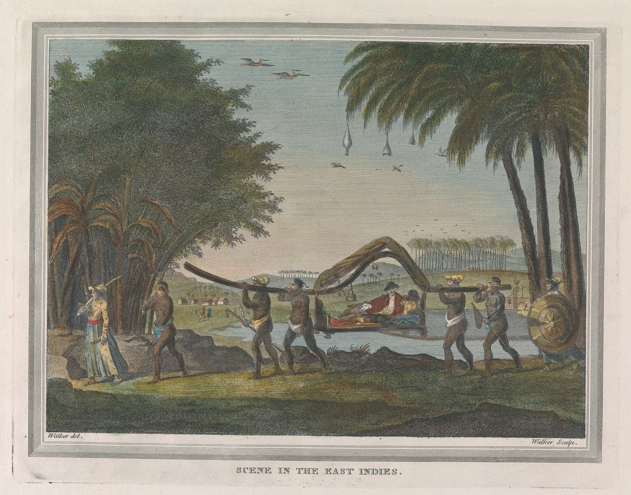 Jelenet Kelet-Indiában alkotó: William Walker