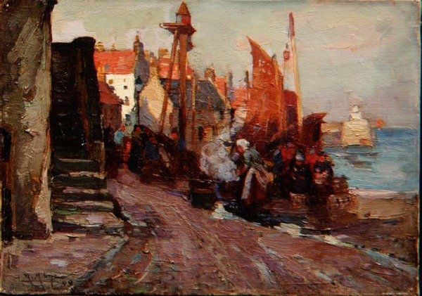 A fogás kirakása alkotó: William Watt Milne