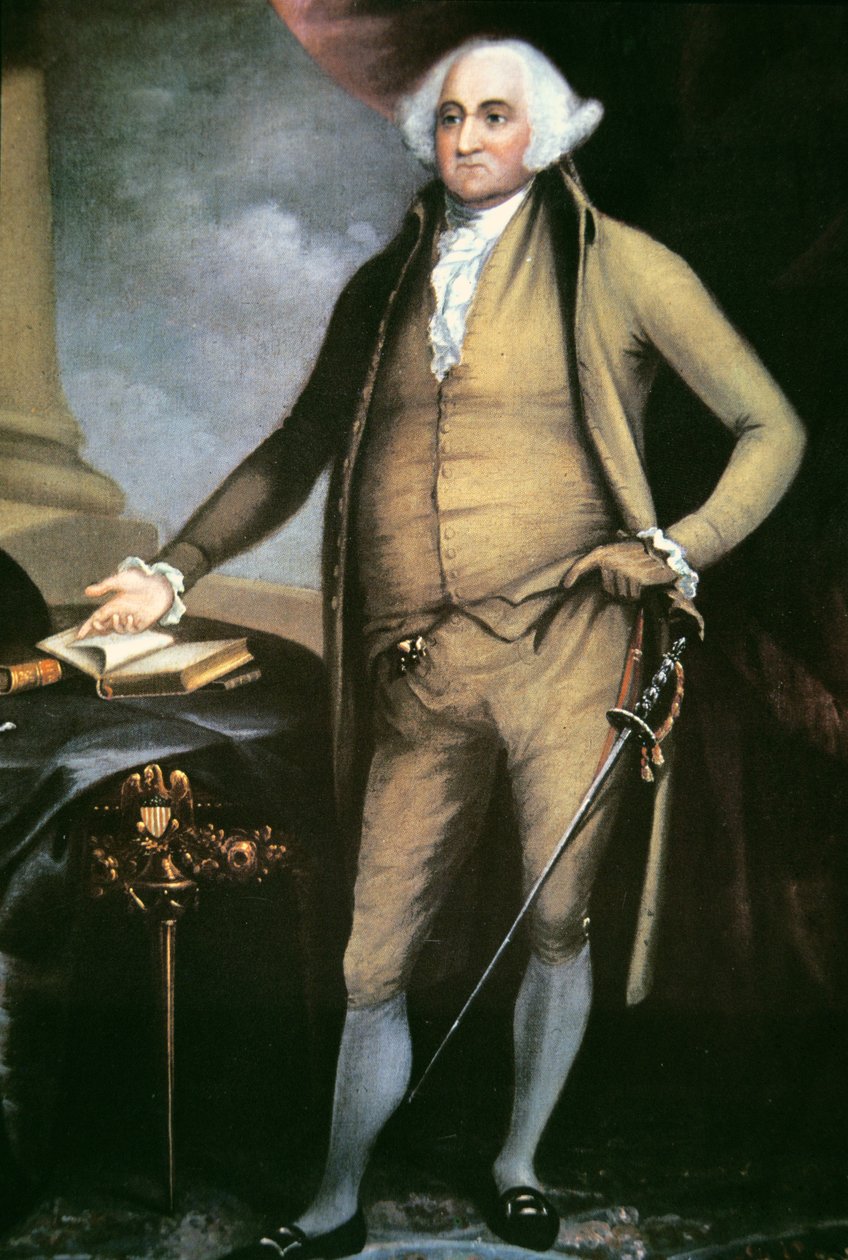 John Adams elnök (1735-1826) (színes litó) alkotó: William Winstanley