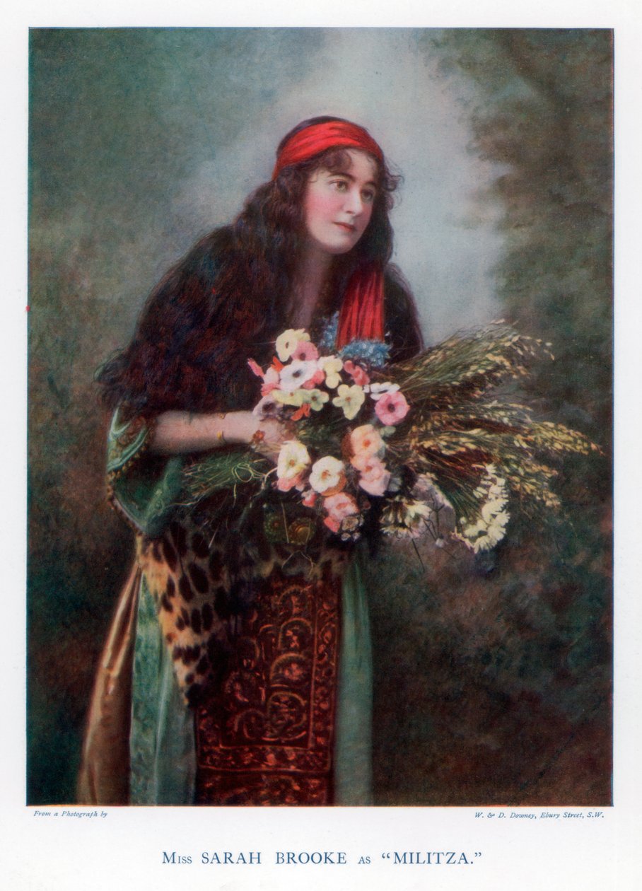 Sarah Brooke brit színésznő, 1901. alkotó: William and Daniel Downey