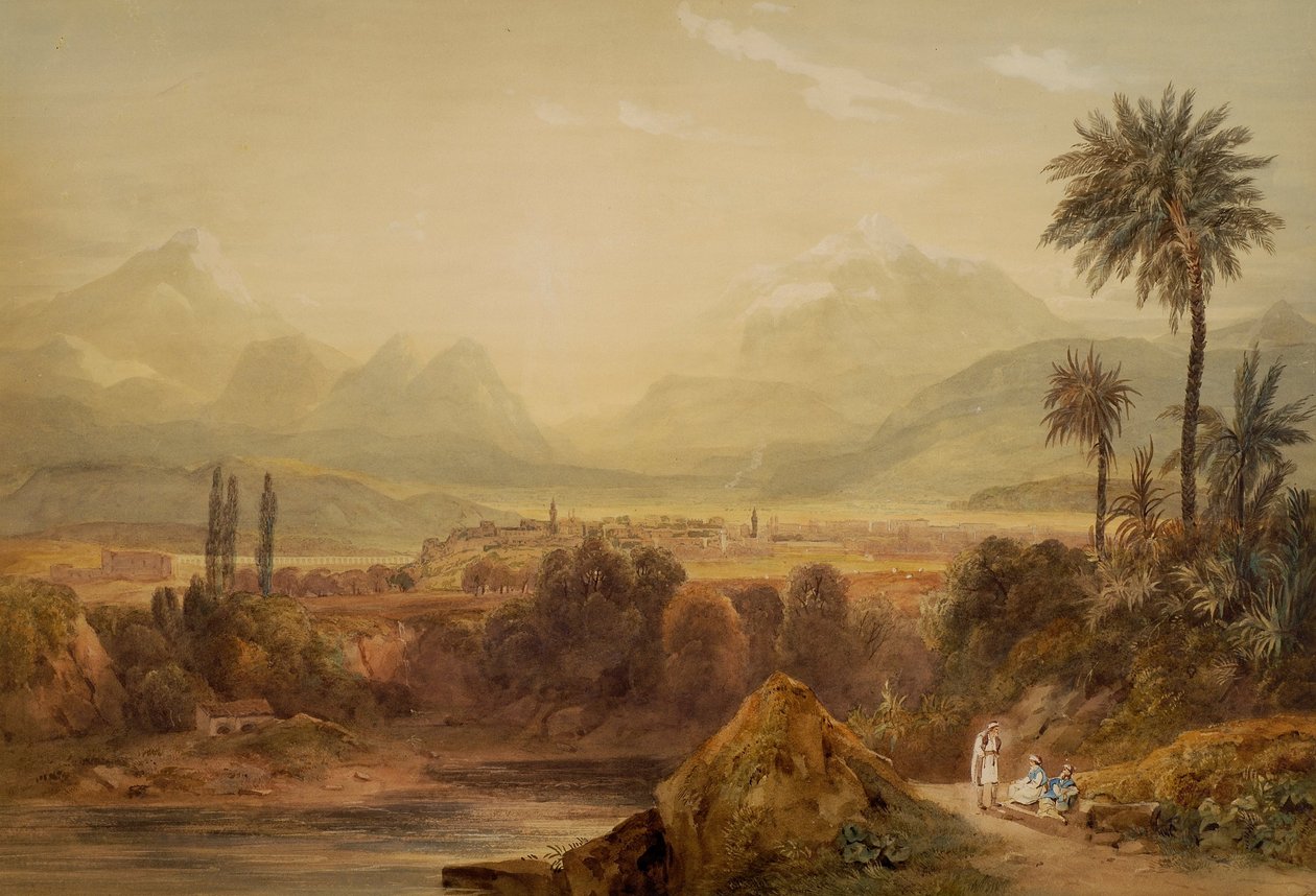 Thébai kilátás alkotó: Hugh William Williams