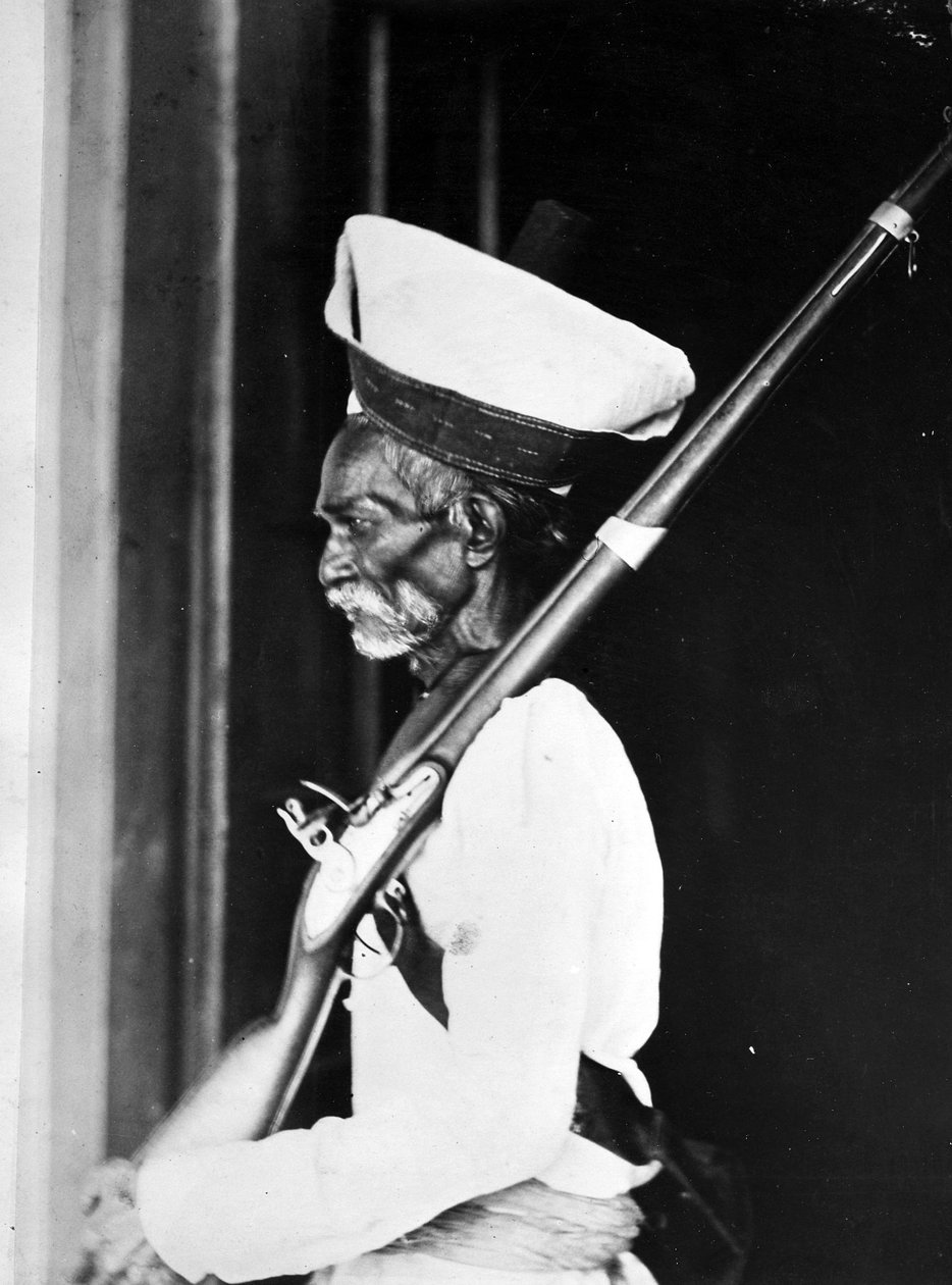 Indiai Sepoy, 1870-es évek alkotó: Willoughby Wallace Hooper