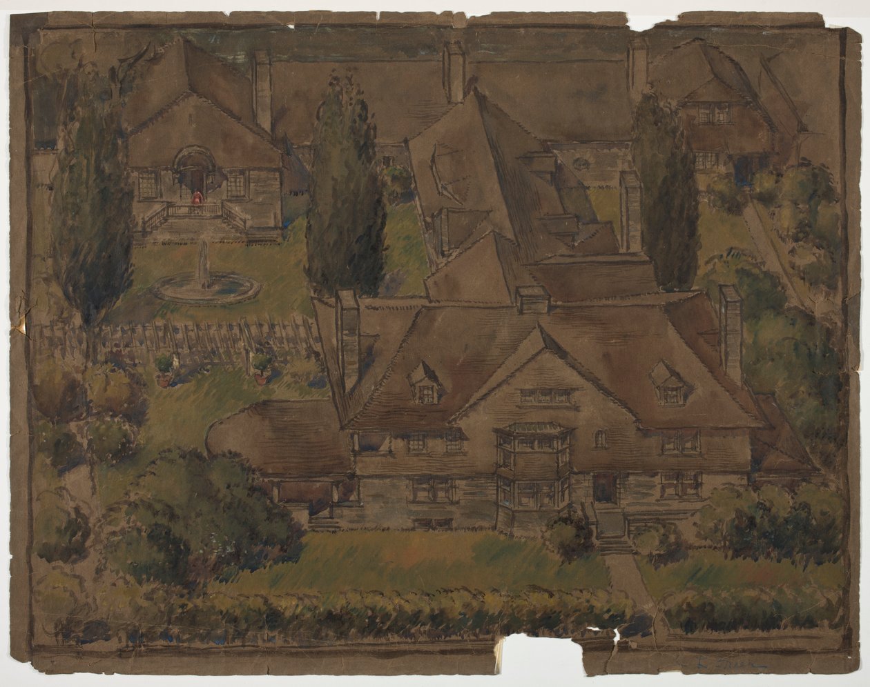 Freer Residence, 1891 (wc papíron) alkotó: Wilson Eyre