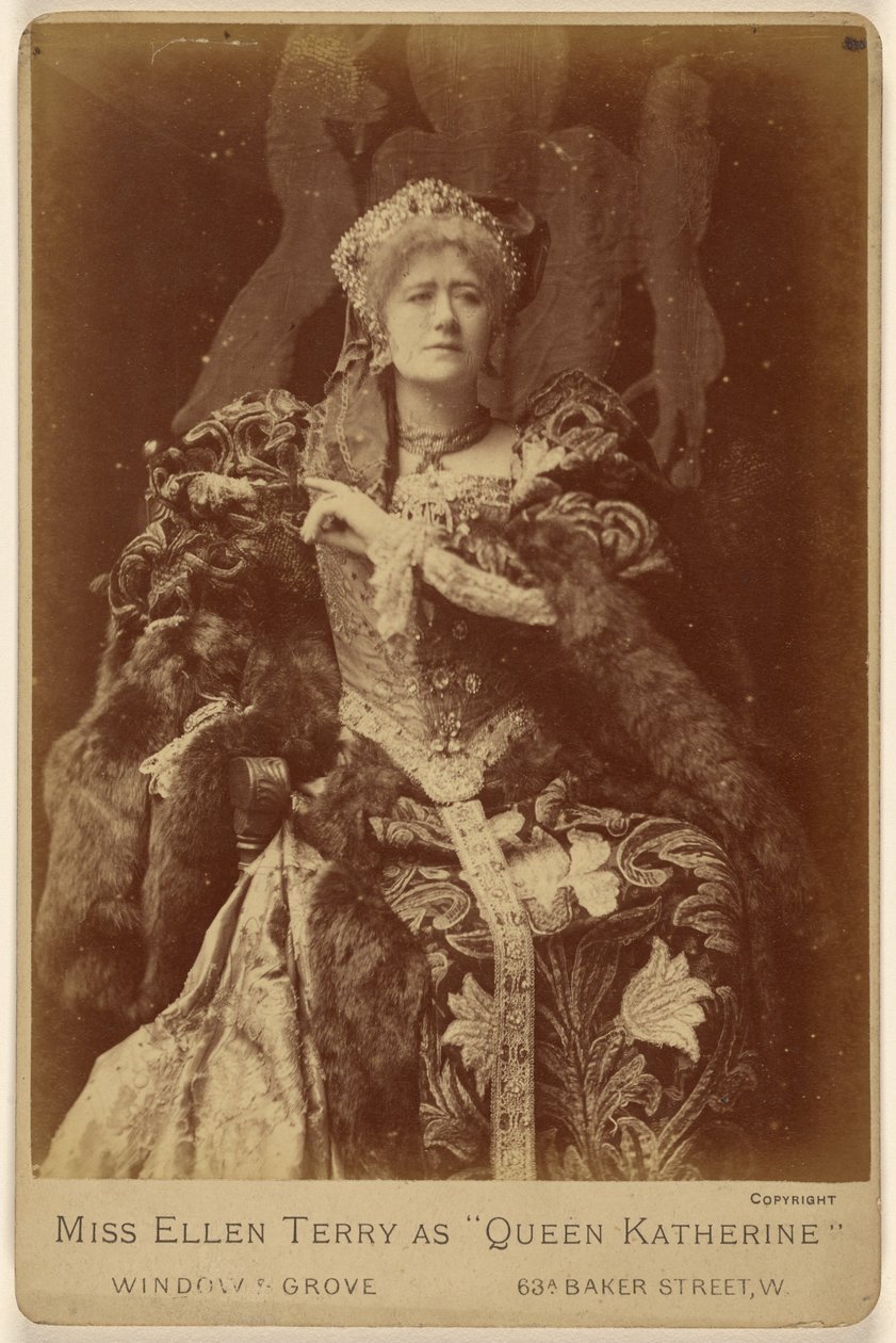 Miss Ellen Terry mint "Katalin királynő" alkotó: Window and Grove