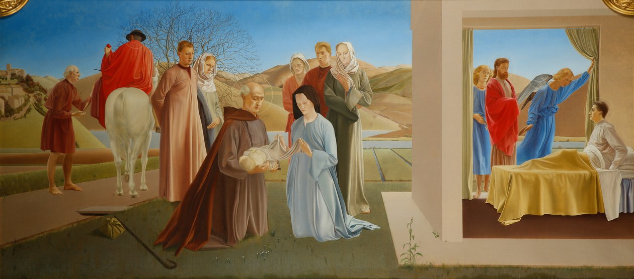 Triptichon - Tours-i Szent Márton alkotó: Winifred Knights