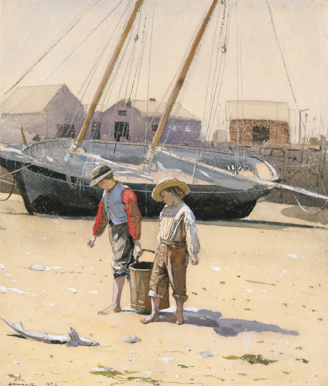 Egy kosár kagyló alkotó: Winslow Homer