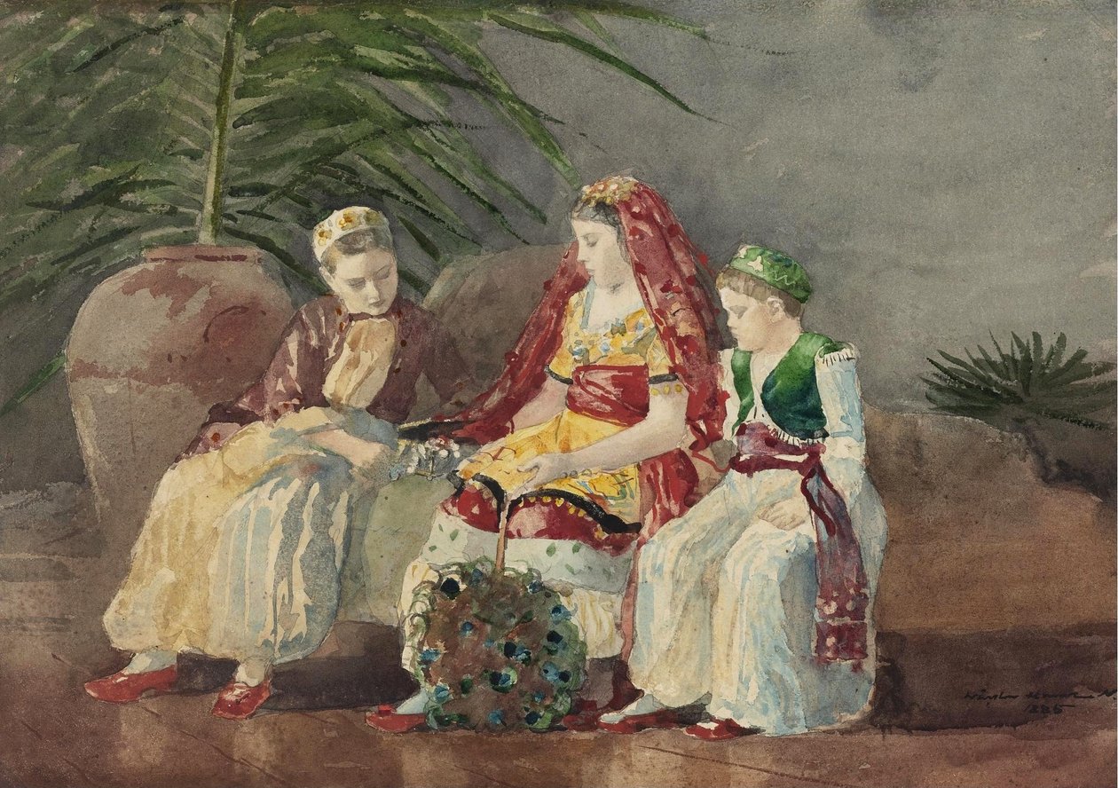 Gyermekek pálmafa alatt alkotó: Winslow Homer