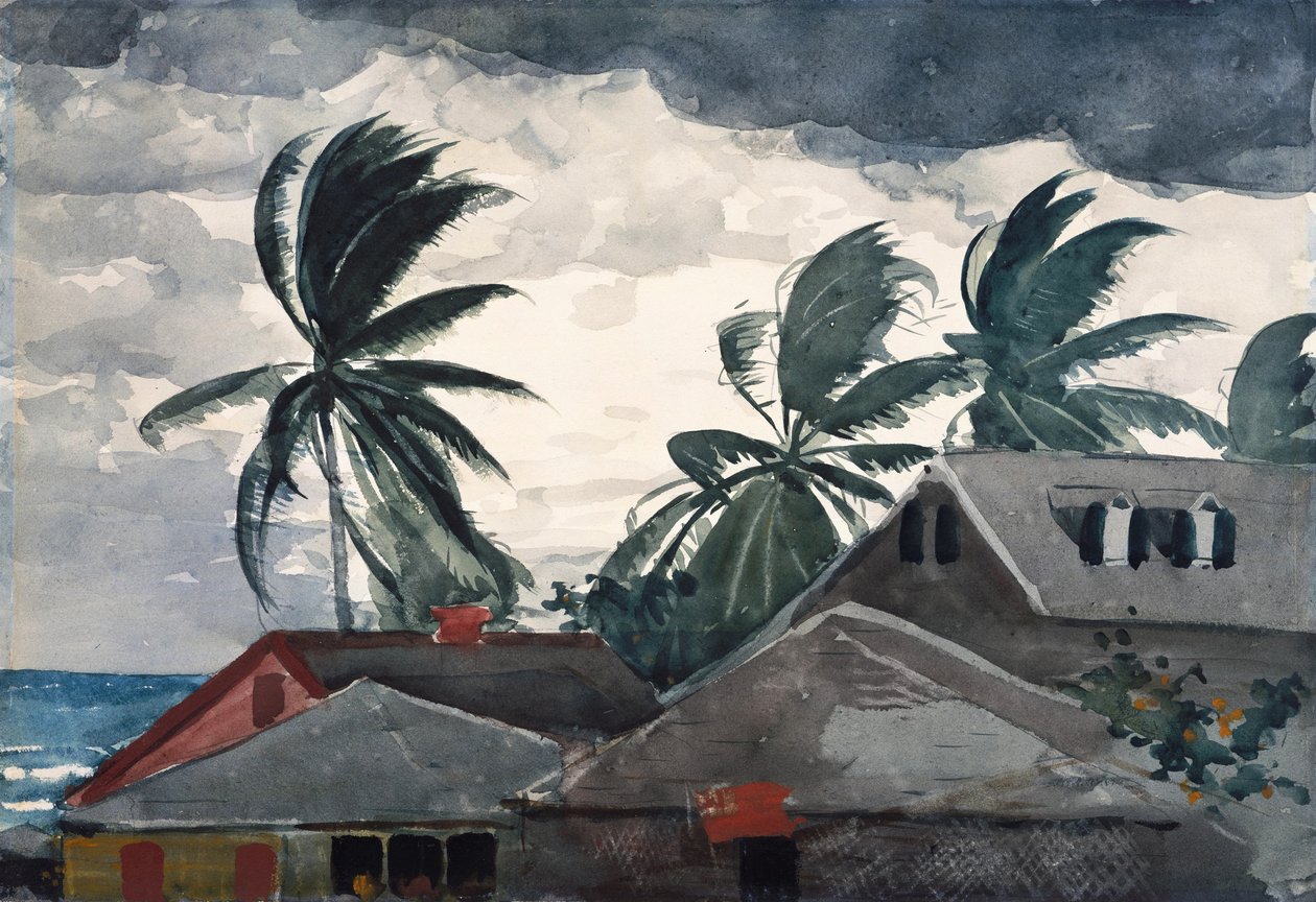 Hurrikán, Bahama -szigetek alkotó: Winslow Homer