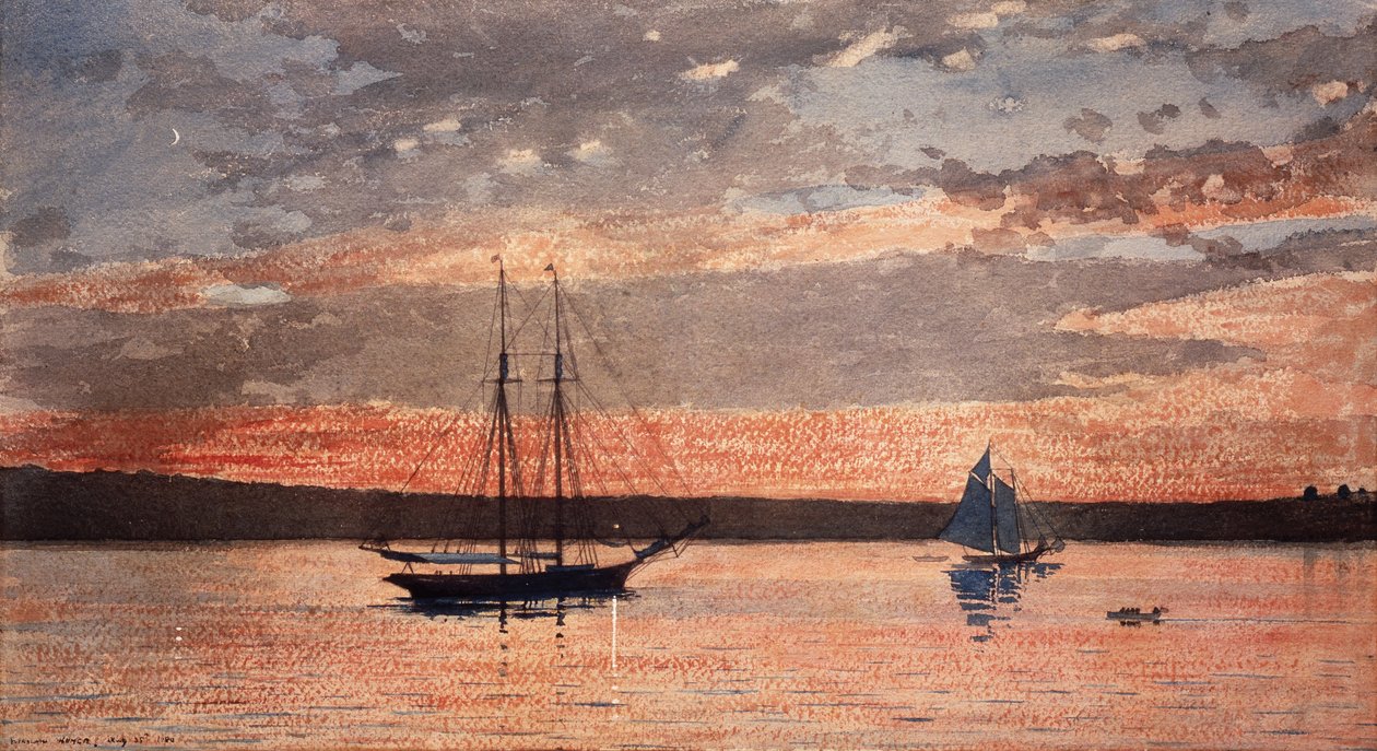 Naplemente Gloucesterben alkotó: Winslow Homer