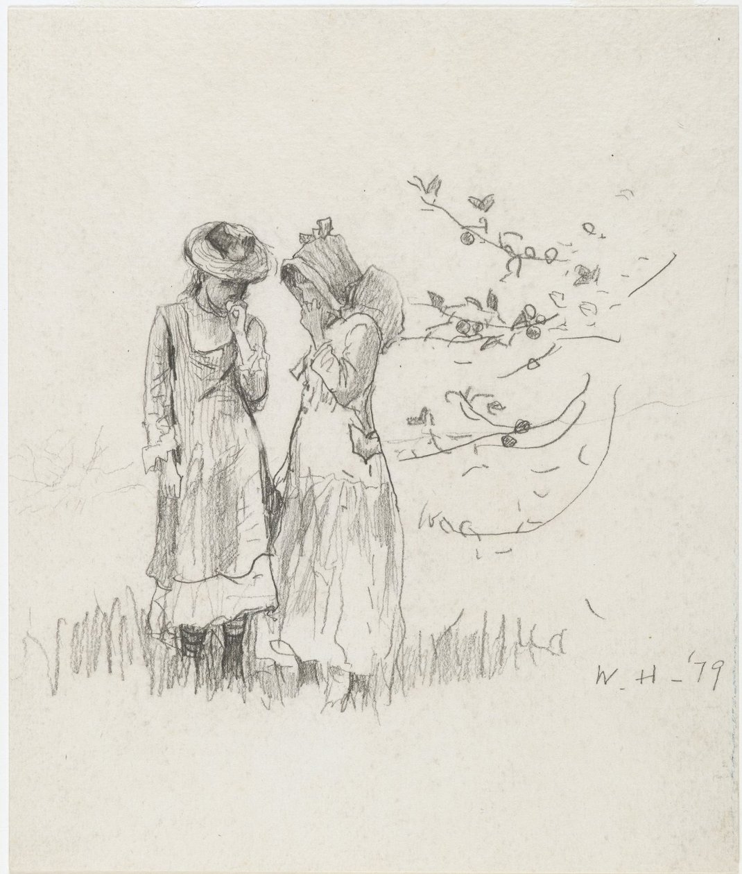 Két lány a mezőn alkotó: Winslow Homer