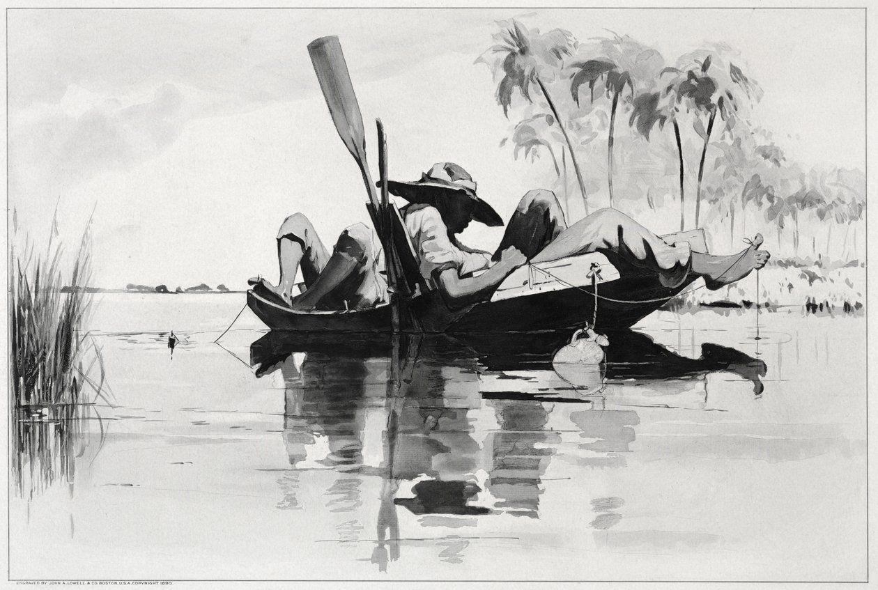 Horgászparti, 1890. alkotó: Winslow Homer
