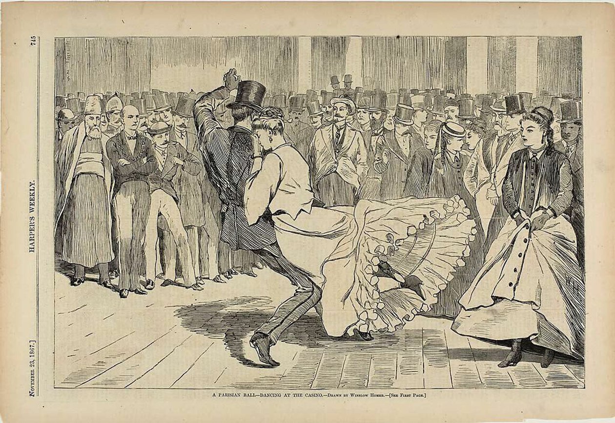 Egy párizsi bál-tánc a kaszinóban alkotó: Winslow Homer
