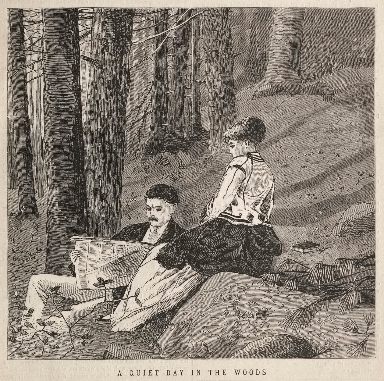 Egy csendes nap az erdőben, 1870. alkotó: Winslow Homer