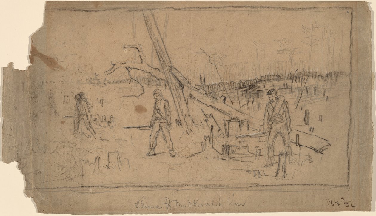 A Skirmish Line előrehaladása alkotó: Winslow Homer