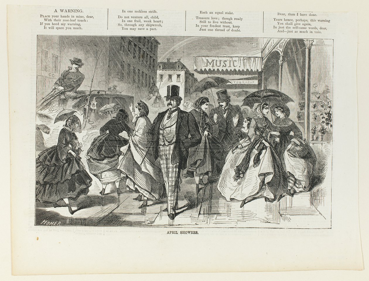 Áprilisi záporok alkotó: Winslow Homer