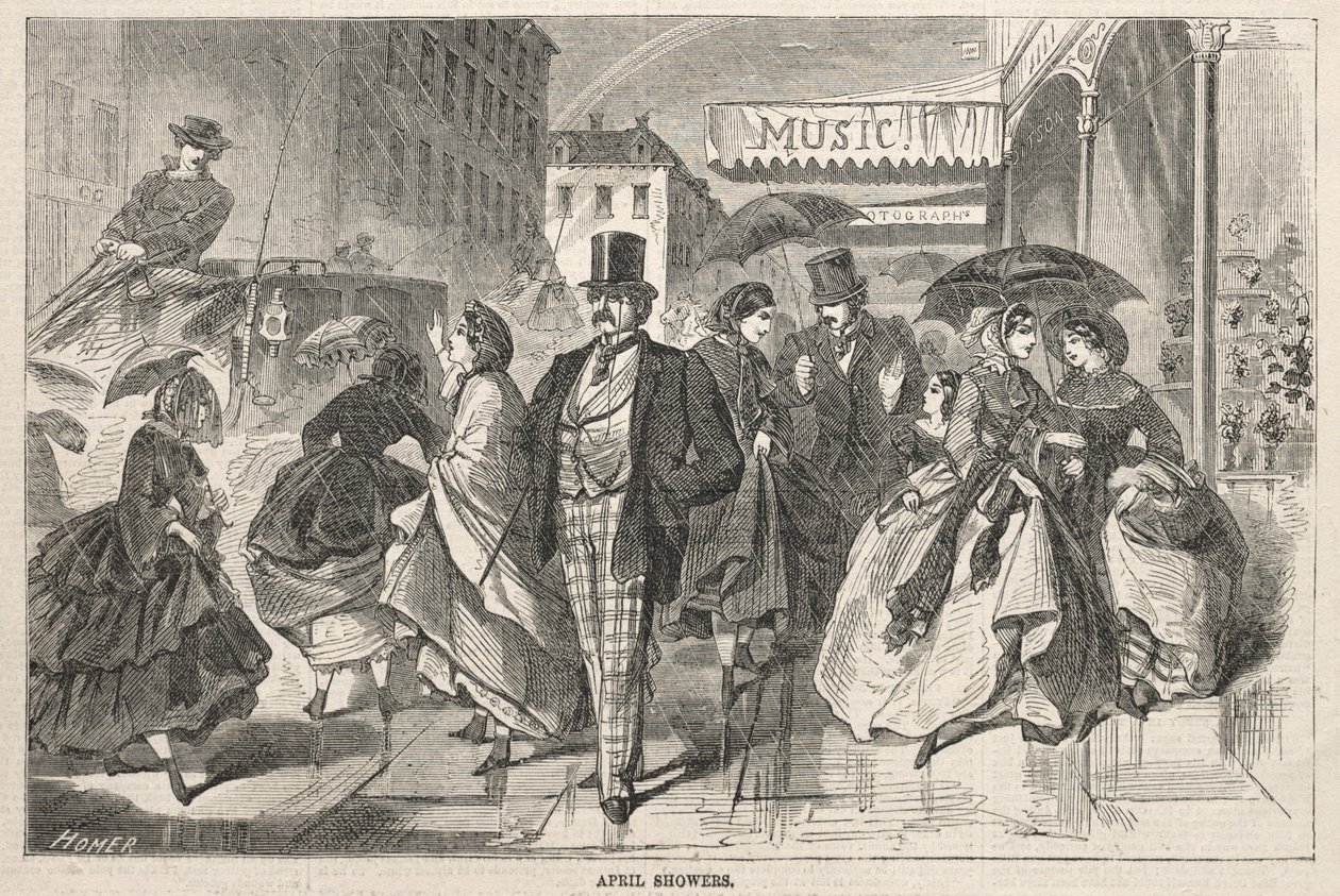 Április zápor, 1859. alkotó: Winslow Homer