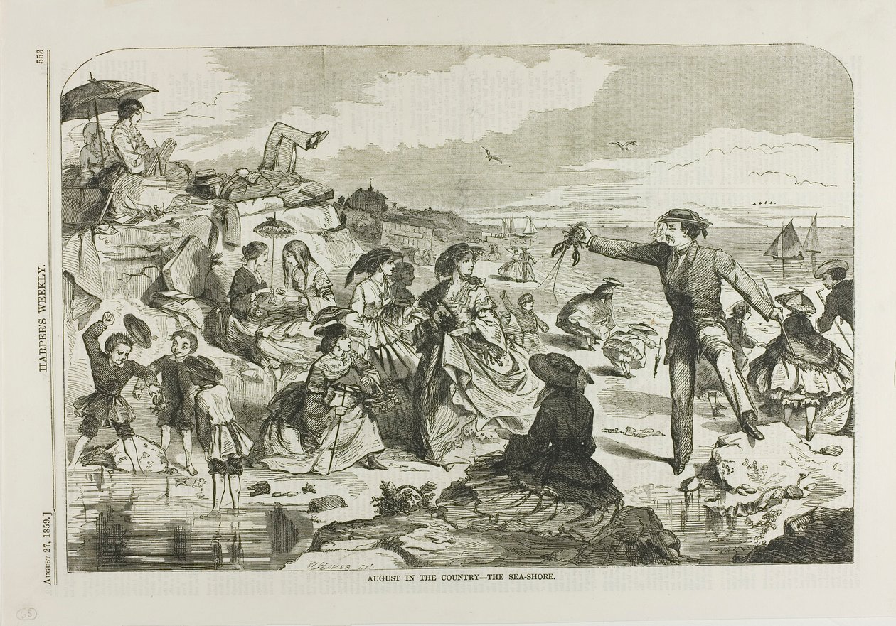 Augusztus az országban - A tengerparton alkotó: Winslow Homer
