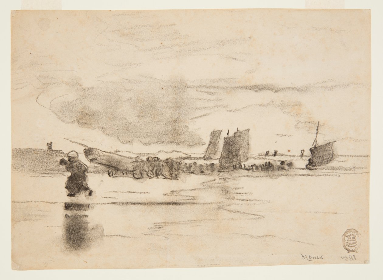 Strand apálynál, Cullercoats, Anglia alkotó: Winslow Homer